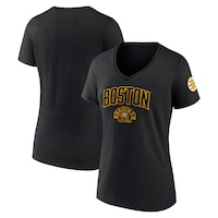 Women's Fanatics Branded  Black Boston Bruins Centennial Lock Up T-Shirt