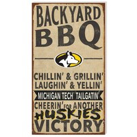 Michigan Tech Huskies 11" x 20" Indoor/Outdoor BBQ Sign