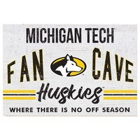 Michigan Tech Huskies 34" x 24" Fan Cave Sign