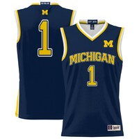 Youth GameDay Greats #1 Navy Michigan Wolverines Lightweight Basketball Jersey