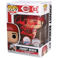 Johnny Bench Cincinnati Reds Autographed #83 Funko Pop! Vinyl Figure with "Big Red Machine" Inscription