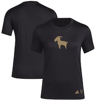 Women's Messi x adidas Black Ballon d'Or 2023 Gold Goat T-Shirt