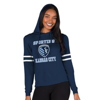 Women's Concepts Sport Navy Sporting Kansas City Marathon Hoodie T-Shirt