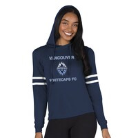 Women's Concepts Sport Deep Sea Blue Vancouver Whitecaps FC Marathon Hoodie T-Shirt