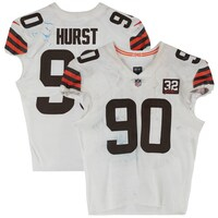 Maurice Hurst Cleveland Browns Game-Used #90 White Jersey vs. Seattle Seahawks on October 29, 2023