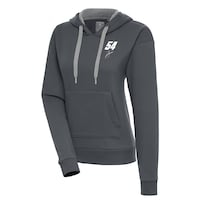Women's Antigua  Charcoal Ty Gibbs Victory Pullover Hoodie