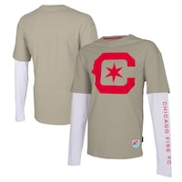 Men's Stadium Essentials Tan Chicago Fire Status Long Sleeve T-Shirt