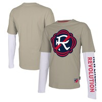 Men's Stadium Essentials Tan New England Revolution Status Long Sleeve T-Shirt