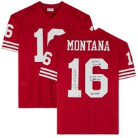Joe Montana San Francisco 49ers Autographed Red Mitchell & Ness Authentic Jersey with Career Stats Inscriptions - Limited Edition of 16