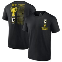 Men's Fanatics Branded Black Columbus Crew Three-Time MLS Cup Champions Trophy Case T-Shirt