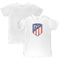 Men's 1863FC  White Atletico de Madrid Color Crest Slub T-Shirt