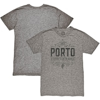 Men's 1863FC  Heather Gray FC Porto Retro Flourish Twisted Tri-Blend Slub T-Shirt