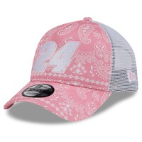 Men's New Era  Pink William Byron 9FORTY A-Frame Trucker Paisley Adjustable Hat