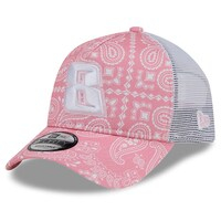 Men's New Era  Pink Kyle Busch 9FORTY A-Frame Trucker Paisley Adjustable Hat