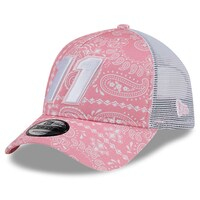 Men's New Era  Pink Denny Hamlin 9FORTY A-Frame Trucker Paisley Adjustable Hat