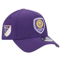 Men's New Era Purple Orlando City SC 2024 Kick Off Collection 9FORTY A-Frame Adjustable Hat