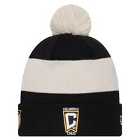 Men's New Era Black Columbus Crew 2024 Kick Off Collection Cuffed Knit Hat with Pom