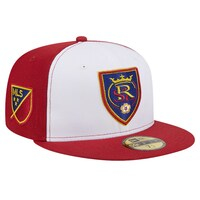 Men's New Era White/Red Real Salt Lake 2024 Kick Off Collection 59FIFTY Fitted Hat