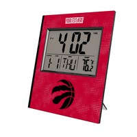 Keyscaper Toronto Raptors Cross Hatch Personalized Digital Desk Clock