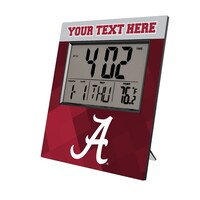 Keyscaper Alabama Crimson Tide Color Block Personalized Digital Desk Clock