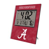 Keyscaper Alabama Crimson Tide Cross Hatch Personalized Digital Desk Clock