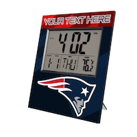 Keyscaper New England Patriots Color Block Personalized Digital Desk Clock