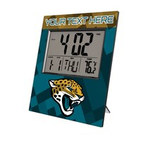 Keyscaper Jacksonville Jaguars Color Block Personalized Digital Desk Clock