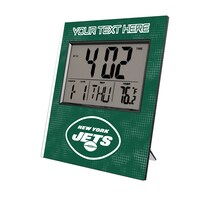 Keyscaper New York Jets Cross Hatch Personalized Digital Desk Clock