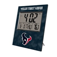 Keyscaper Houston Texans Cross Hatch Personalized Digital Desk Clock