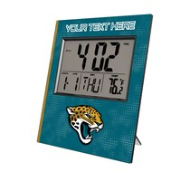 Keyscaper Jacksonville Jaguars Cross Hatch Personalized Digital Desk Clock