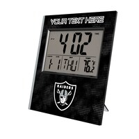 Keyscaper Las Vegas Raiders Cross Hatch Personalized Digital Desk Clock