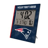Keyscaper New England Patriots Cross Hatch Personalized Digital Desk Clock