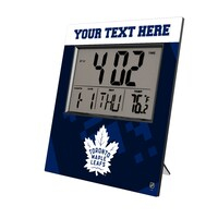 Keyscaper Toronto Maple Leafs Color Block Personalized Digital Desk Clock