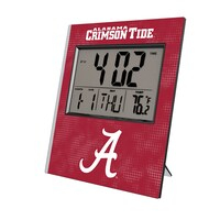 Keyscaper Alabama Crimson Tide Cross Hatch Digital Desk Clock