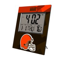 Keyscaper Cleveland Browns Color Block Digital Desk Clock