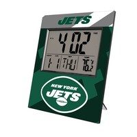 Keyscaper New York Jets Color Block Digital Desk Clock