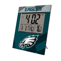 Keyscaper Philadelphia Eagles Color Block Digital Desk Clock