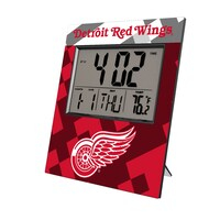 Keyscaper Detroit Red Wings Color Block Digital Desk Clock
