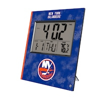 Keyscaper New York Islanders Cross Hatch Digital Desk Clock