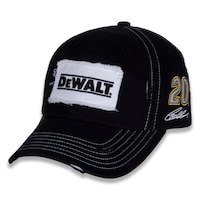 Men's Joe Gibbs Racing Team Collection  Black Christopher Bell DeWalt Vintage Patch Adjustable Hat