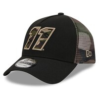 Men's New Era  Black Denny Hamlin  Camo 9FORTY A-Frame Trucker Adjustable Hat