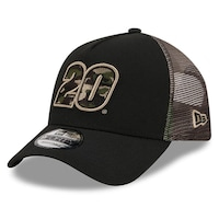 Men's New Era  Black Christopher Bell  Camo 9FORTY A-Frame Trucker Adjustable Hat