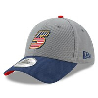 Men's New Era  Gray/Navy Kyle Larson Salute 9FORTY Adjustable Hat
