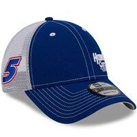 Men's New Era  Royal/White Kyle Larson Hendrickcars.com 9FORTY Trucker Adjustable Hat