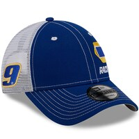 Men's New Era  Royal/White Chase Elliott NAPA 9FORTY Trucker Adjustable Hat