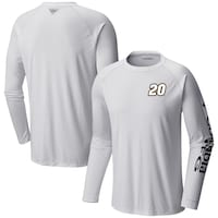 Men's Columbia  White Christopher Bell  Terminal Tackle Omni-Shade Long Sleeve T-Shirt