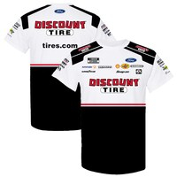 Men's Team Penske  White/Black Austin Cindric Discount Tires Uniform T-Shirt