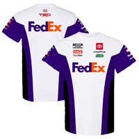 Men's Joe Gibbs Racing Team Collection  White/Purple Denny Hamlin FedEx Uniform T-Shirt