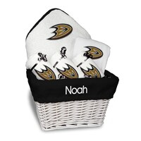 Newborn & Infant White Anaheim Ducks Personalized Medium Gift Basket