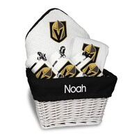 Newborn & Infant White Vegas Golden Knights Personalized Medium Gift Basket
